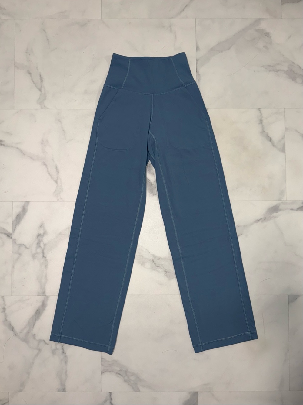 Lululemon Athletica High-Waist Wide-Leg Leggings - Blue